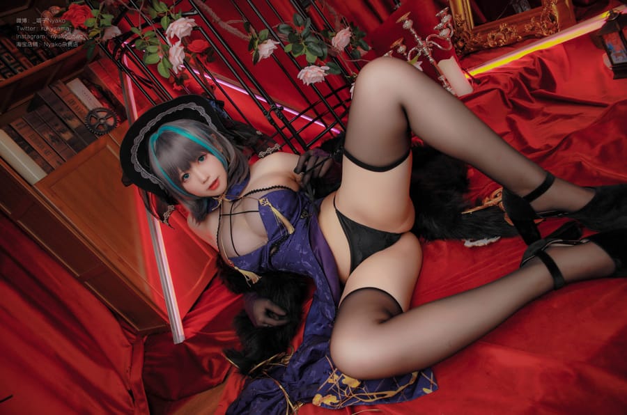 图片[2]-Nyako喵子 – NO.032 柴郡旗袍[48P/315MB]-爱优社