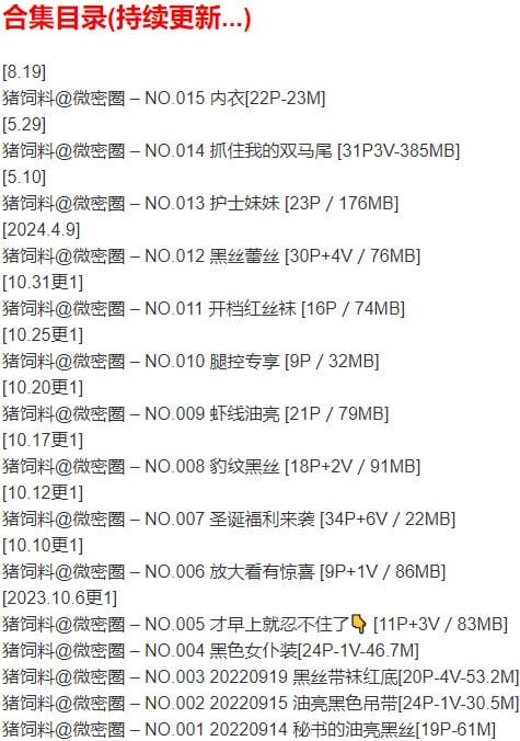 猪饲料 – 微密圈写真合集【持续更新中】-1