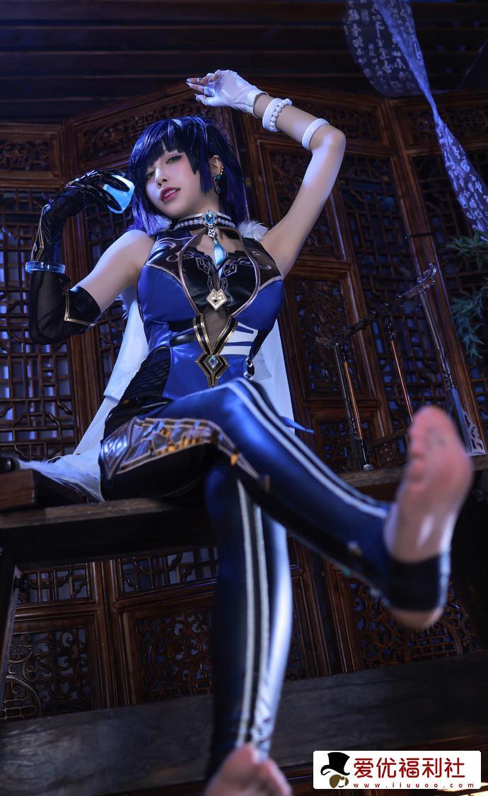 曼妙身姿水淼aqua夜兰礼服的原神cos作品免费哪里看-6