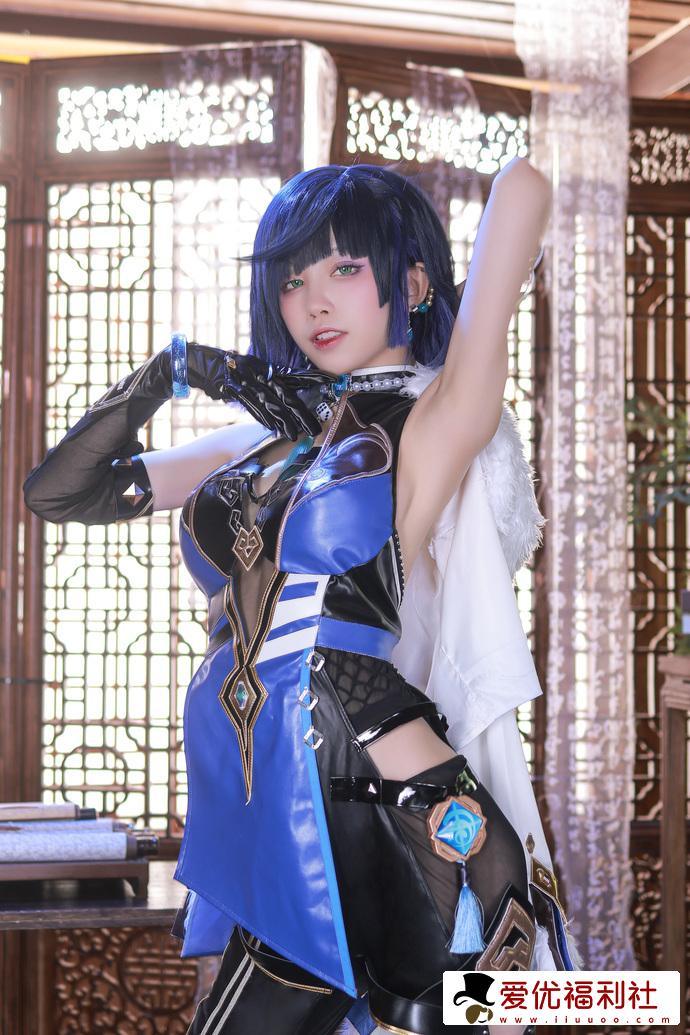 曼妙身姿水淼aqua夜兰礼服的原神cos作品免费哪里看-4
