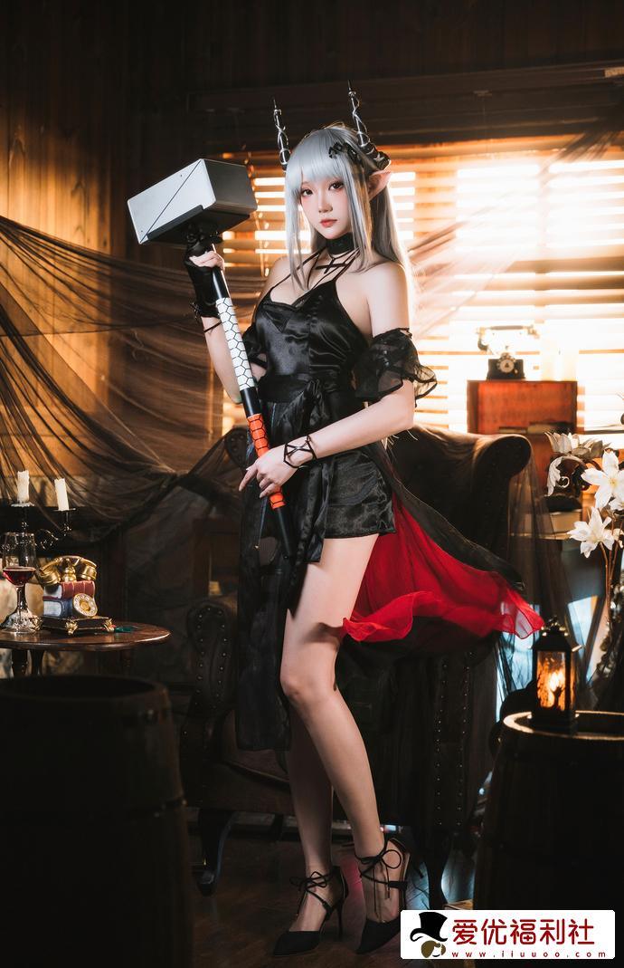 银发女神！瓜希酱泥岩音律联觉零号特工COS可爱的精灵耳朵独具匠心-5