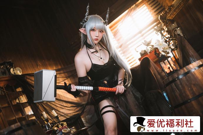 银发女神！瓜希酱泥岩音律联觉零号特工COS可爱的精灵耳朵独具匠心-4