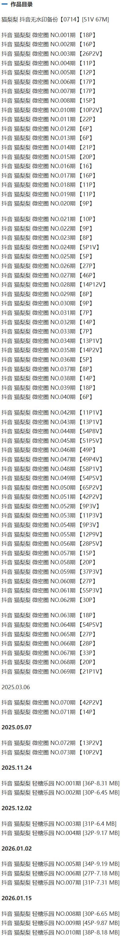 猫梨梨 – 微密圈写真&视频合集【持续更新中】