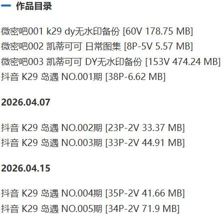 K29(凯蒂可可) – 岛遇/微密圈等写真&视频合集【持续更新中】-1
