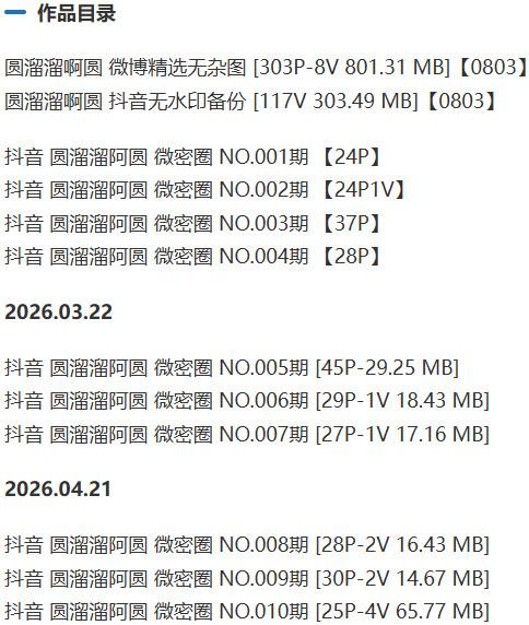 圆溜溜啊圆 – 微密圈写真&视频合集【持续更新中】-1