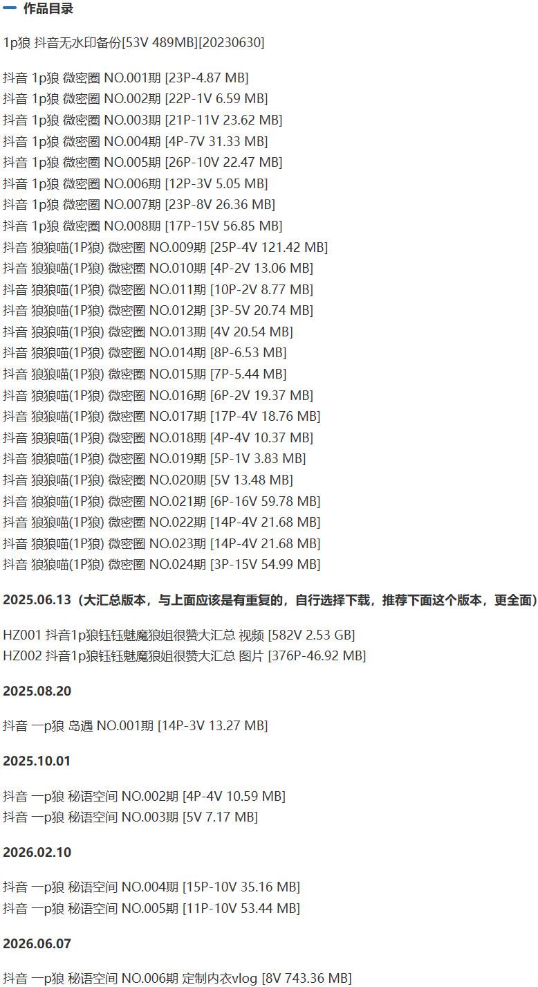 1p狼(狼狼喵) – 微密圈写真&视频合集【持续更新中】-1