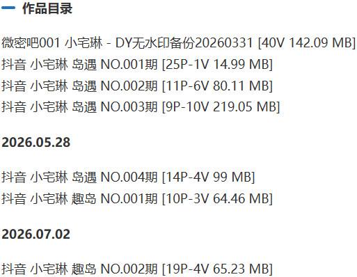 小宅琳 – 岛遇/趣岛等写真&视频合集【持续更新中】-2