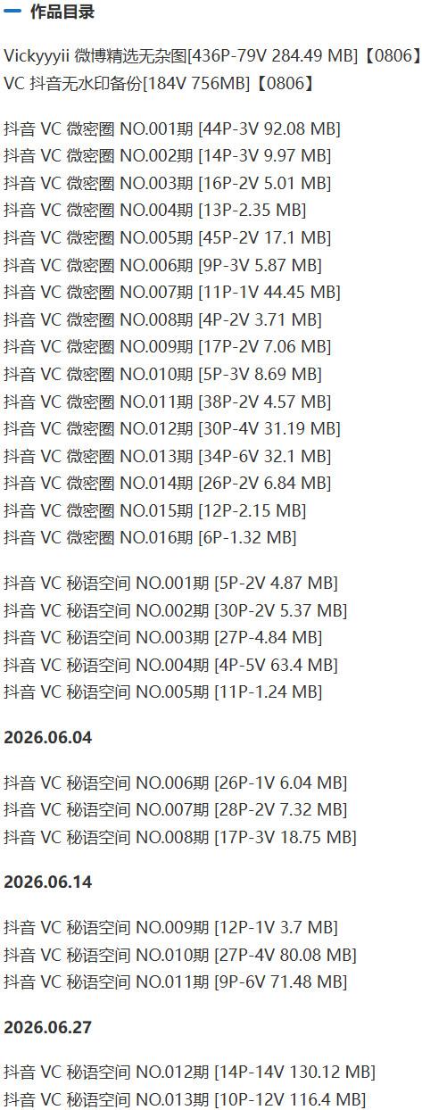 Vickyyyii(VC) – 微密圈等写真&视频合集【持续更新中】-1