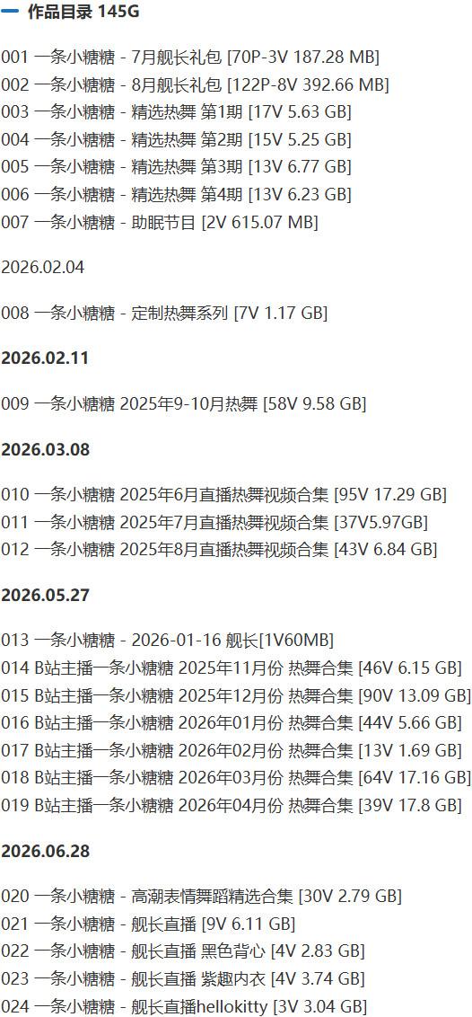 一条小糖糖 – 舰长充电等写真&视频合集【持续更新中】