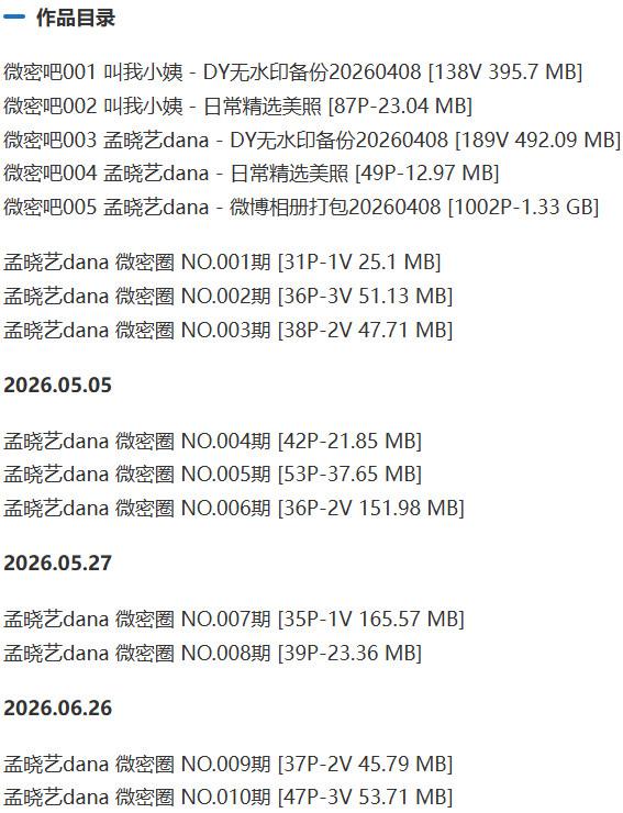 孟晓艺dana – 微密圈等写真&视频合集【持续更新中】
