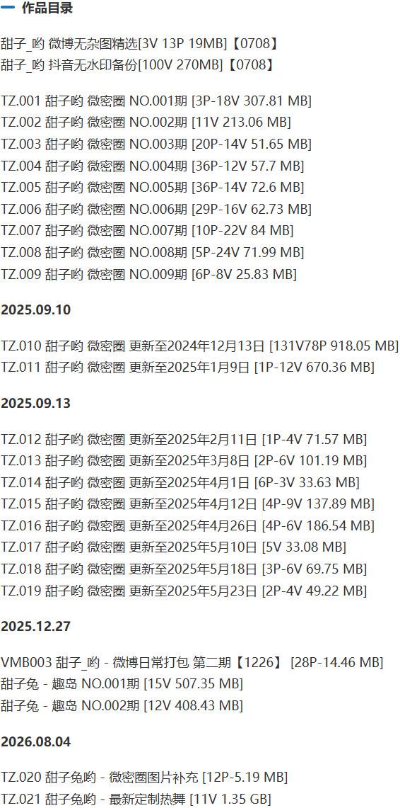 甜子兔(甜子哟) – 微密圈/趣岛等写真&视频合集【持续更新中】-1