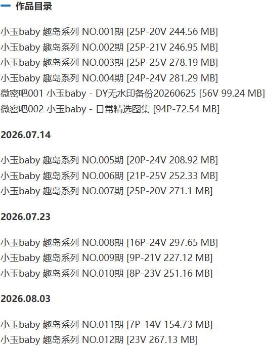 小玉baby(王一点) – 趣岛/微密圈等写真&视频合集【持续更新中】-1